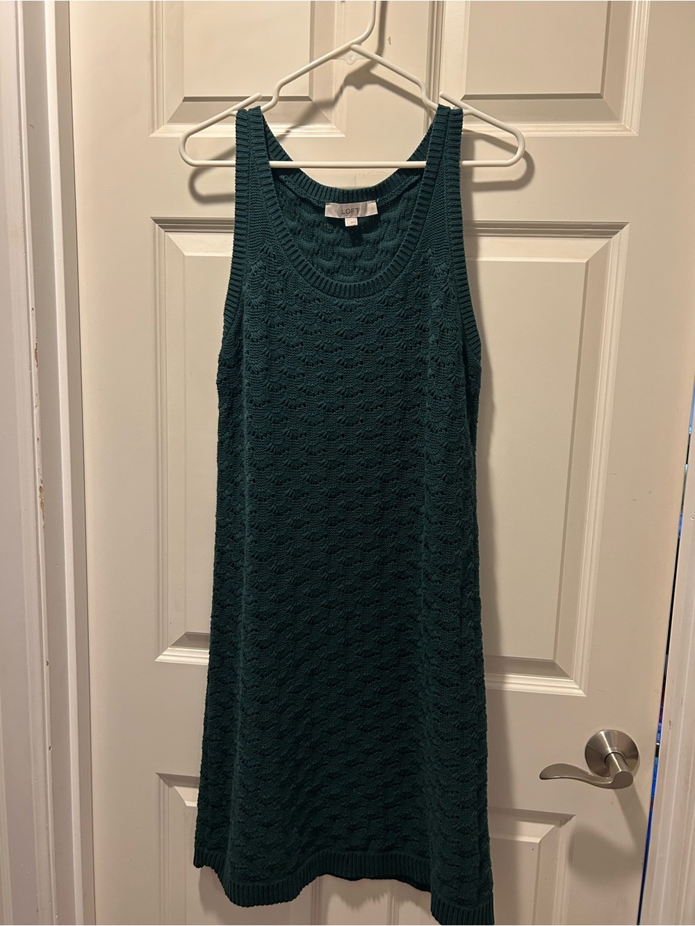 LOFT Green Knit Midi Dress